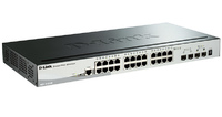 Коммутатор D-Link DGS-1510-28 Стекируемый гигабитный коммутатор SmartPro с 24 портами 10/100/1000Base-T + 2 портами Gigabit SFP и 2 портами 10G SFP+